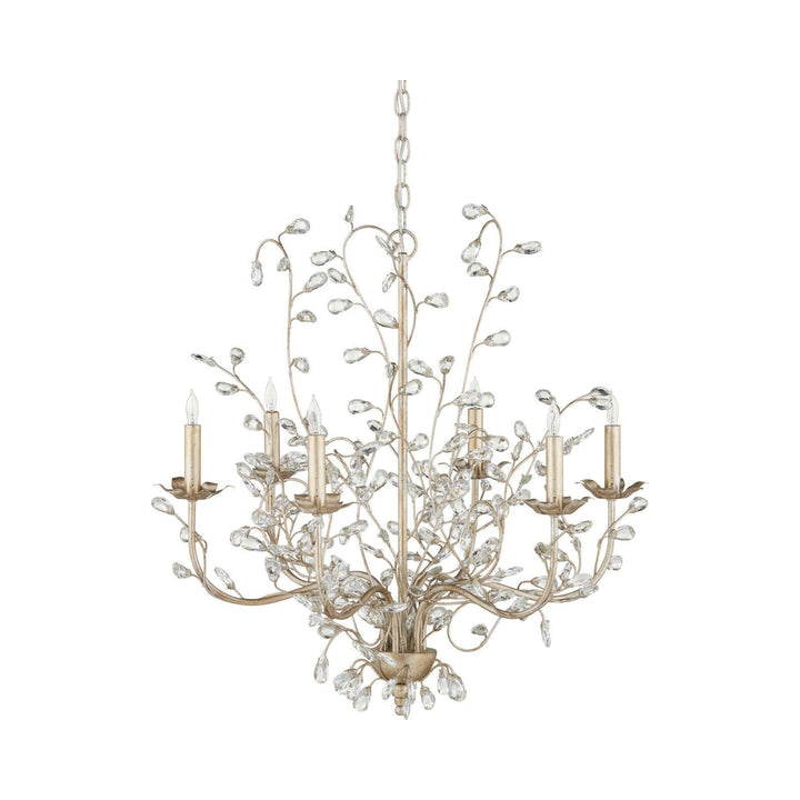 Crystal Bud Medium Silver Chandelier