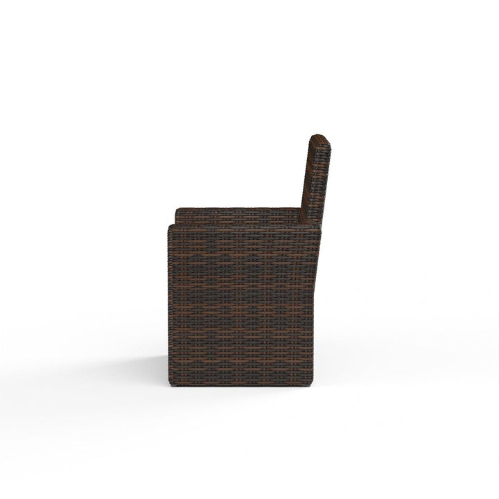 Outdoor Dining Chairs Montecito Dining Chair in Canvas Flax w/ Self Welt