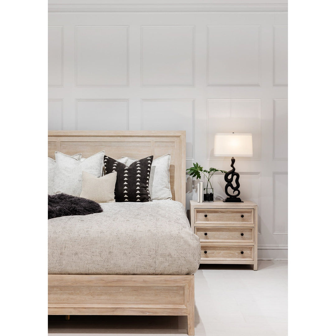 Post Queen Panel  Bed - Brown