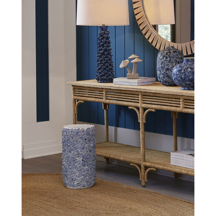 Jessamine Blue & White Accent Table