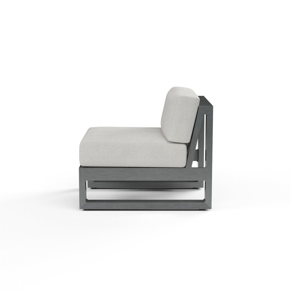 Outdoor Lounge Chairs Redondo Armless Club in Cast Silver, No Welt