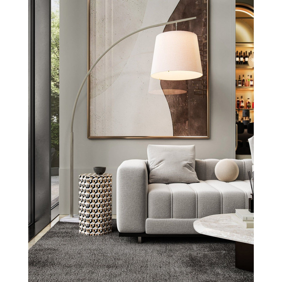 Cloister Large Nickel Floor Lamp