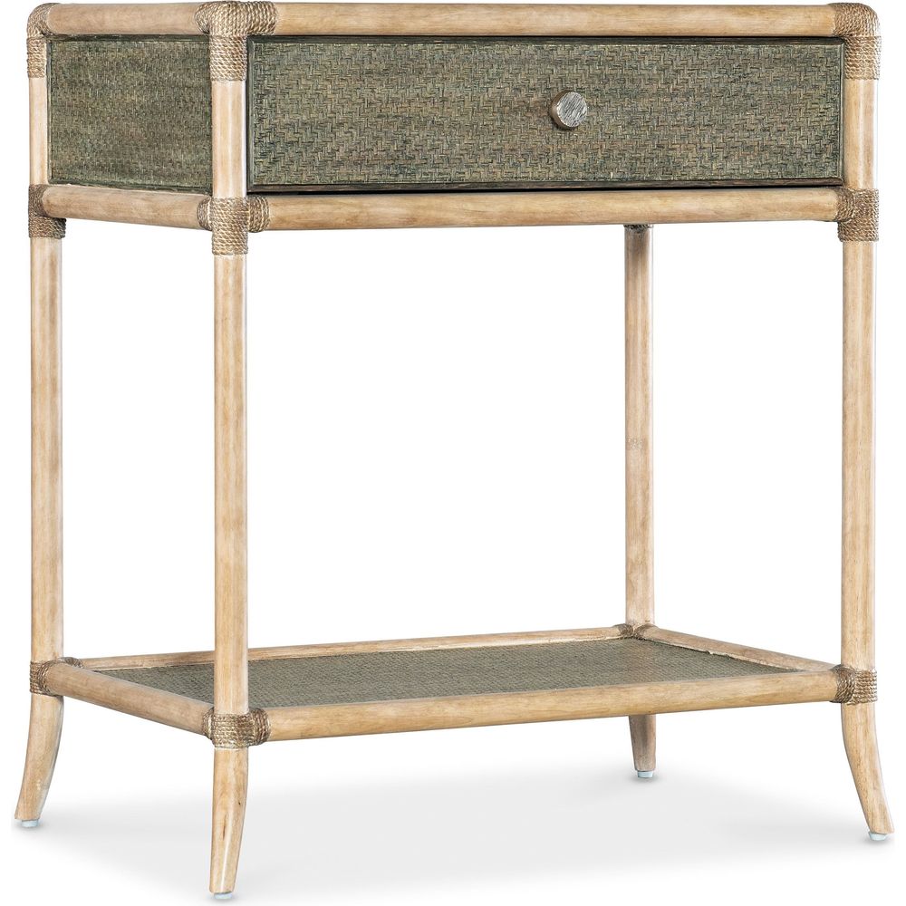 Nightstands Retreat Pole Rattan Bedside Table - Greens