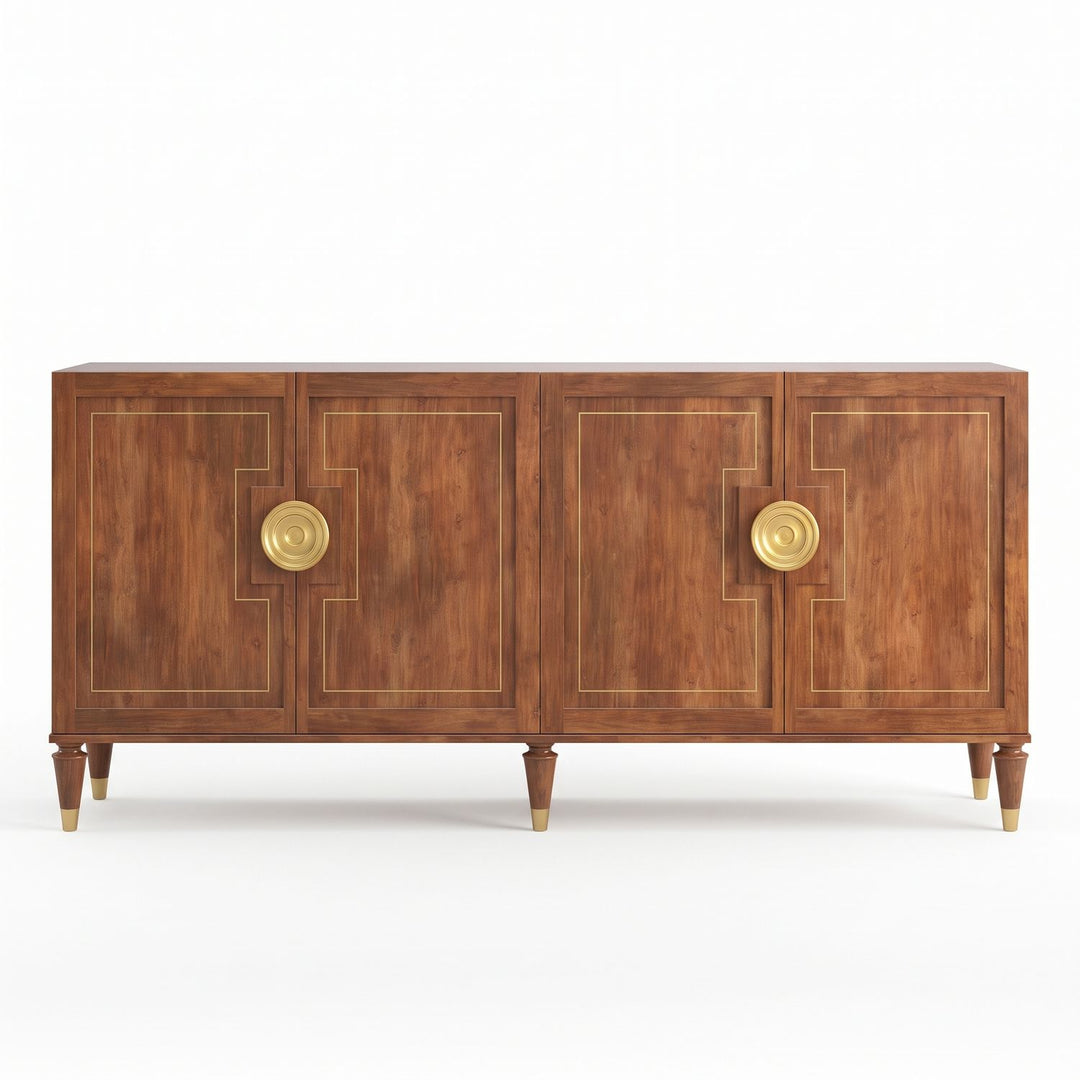Boulevard Credenza — Auburn, Burnished Gold, Black Marble