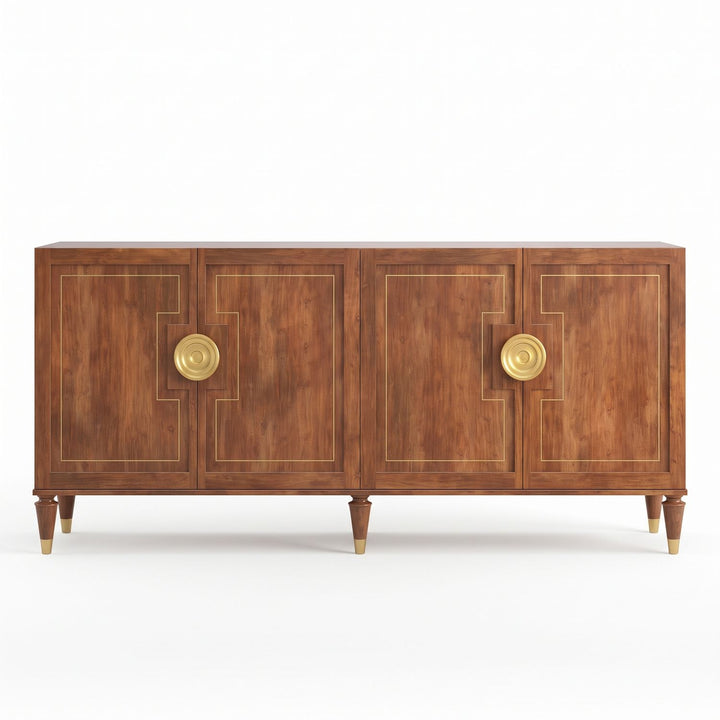 Boulevard Credenza — Auburn, Burnished Gold, Black Marble