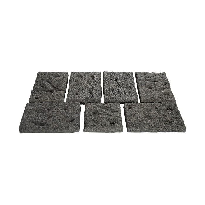 Etched Rock Puzzle Wall Tiles - Set of 9-Phillips Collection-PHIL-ID114681-Wall Decor-2-France and Son