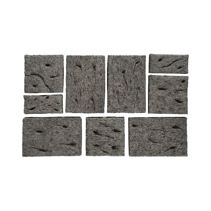 Etched Rock Puzzle Wall Tiles - Set of 9-Phillips Collection-PHIL-ID114681-Wall Decor-1-France and Son