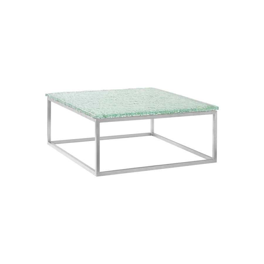 Bubble Glass Coffee Table Stainless Steel Base-Phillips Collection-PHIL-ID74368-Coffee Tables-1-France and Son