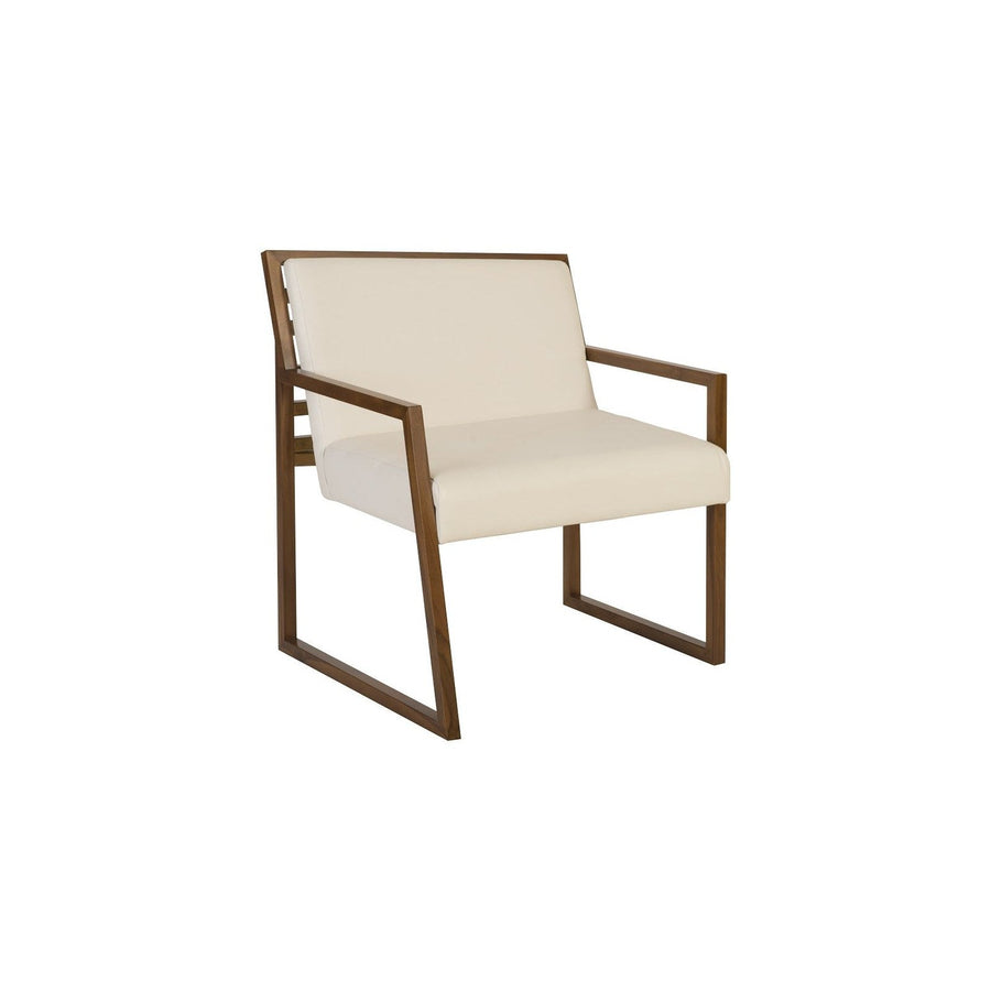 Ladder Slant Arm Chair-Phillips Collection-PHIL-ID94277-Lounge ChairsBrown/White - Right-1-France and Son