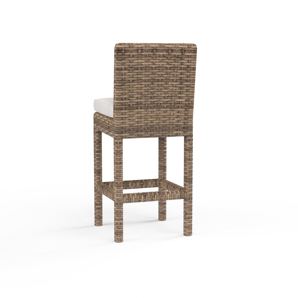 Outdoor Bar Stools Havana Barstool in Canvas Flax w/ Self Welt