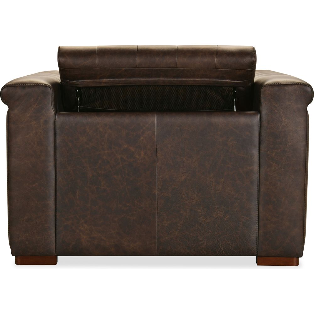 Savion Deux Power Recliner with Power Headrest - Brown