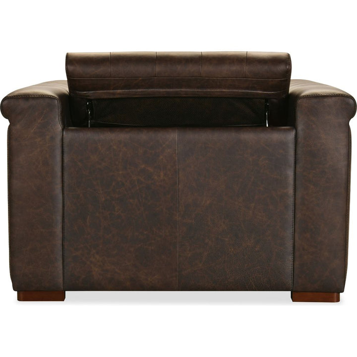 Savion Deux Power Recliner with Power Headrest - Brown