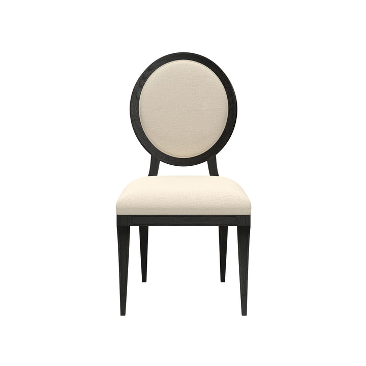 Atrium Dining Side Chair — hand rubbed black with undertones of brown