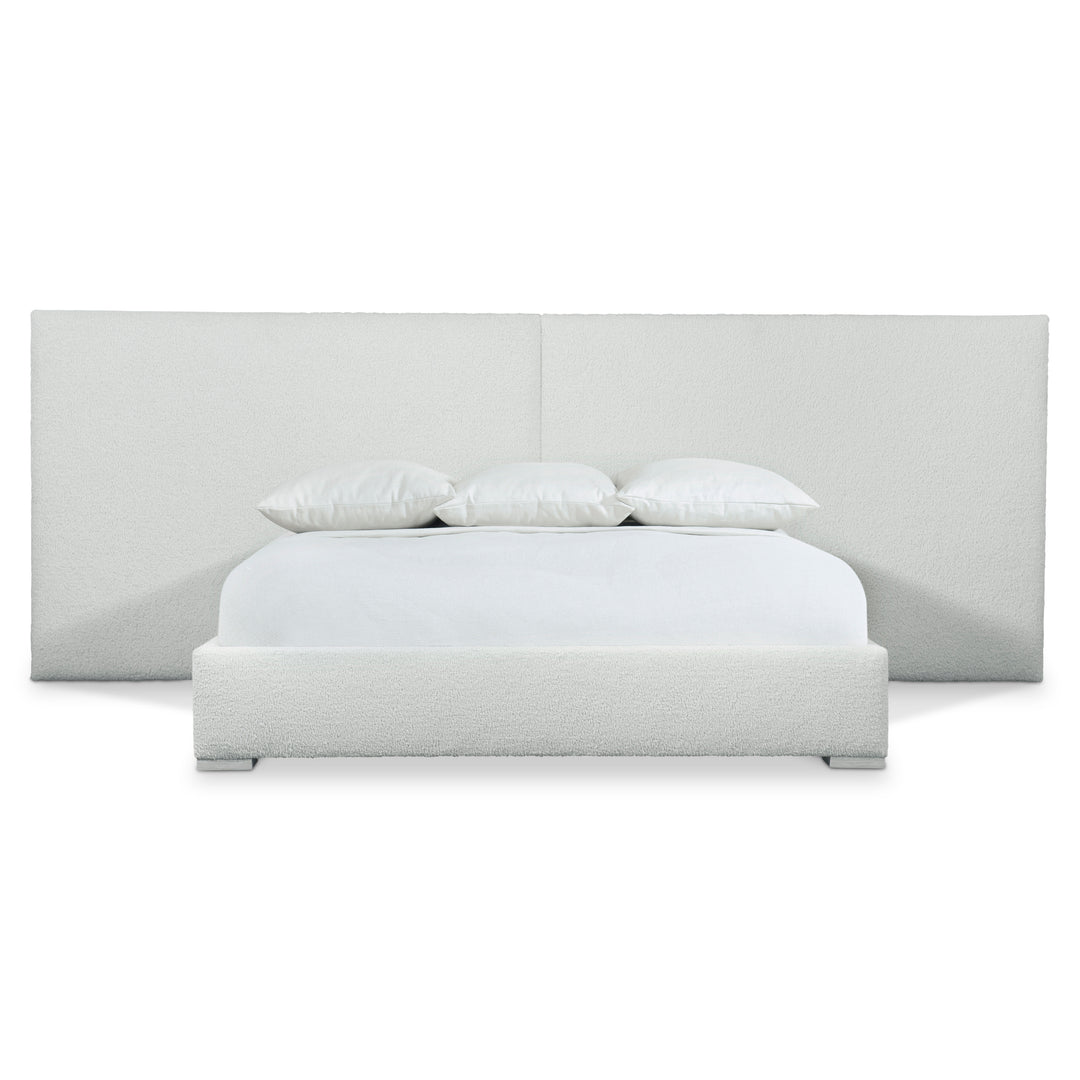 Solaria King Dual Headboard Fully Upholstered Panel Bed