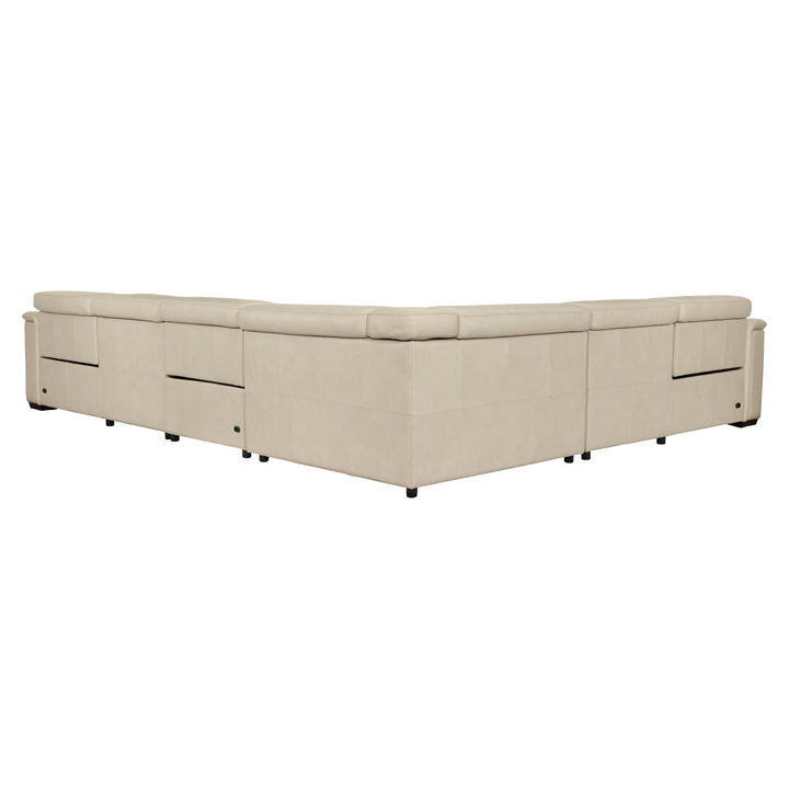 Lioni Leather Power Motion Sectional Recliner