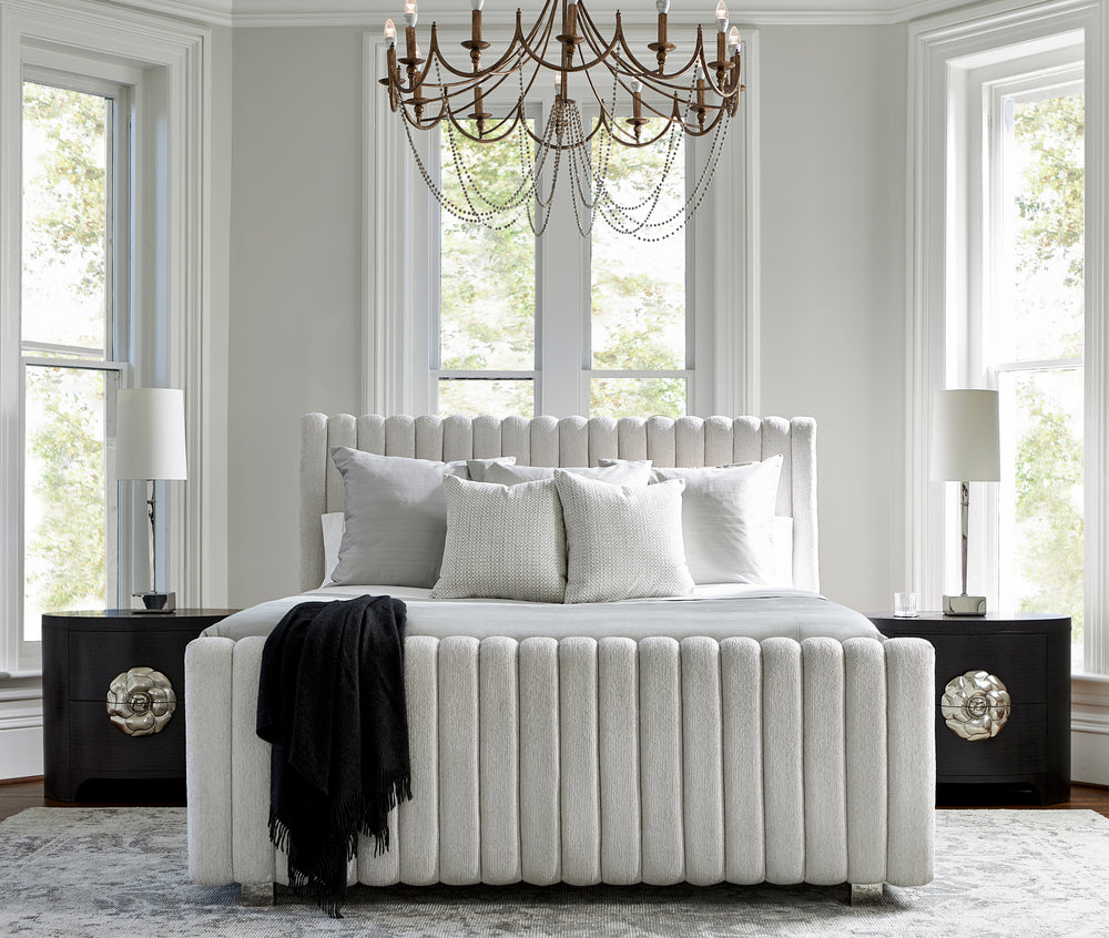 Silhouette Queen Channel Upholstered Panel Bed