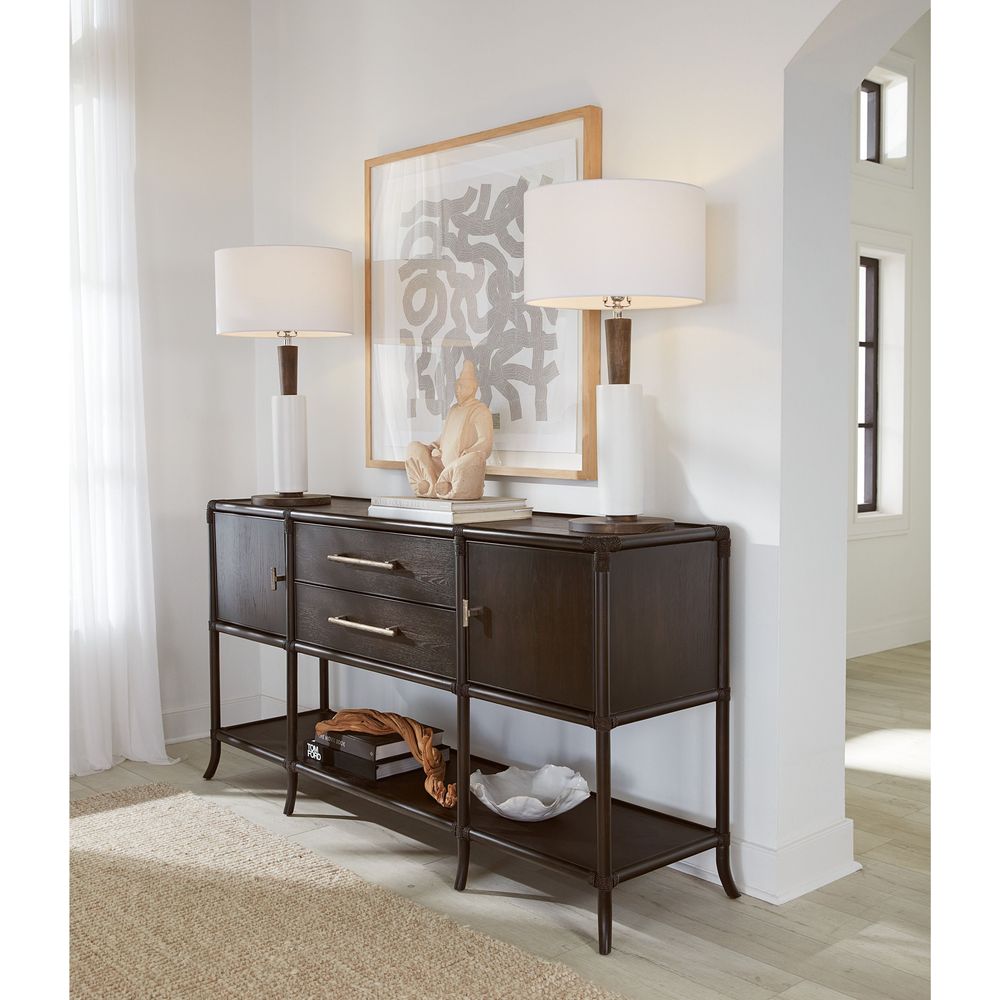 Sideboards & Credenzas Retreat Pole Rattan Sideboard - Dark Wood