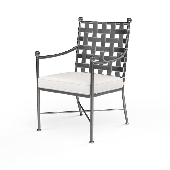 Outdoor Dining Chairs Provence Dining Chair in Canvas Flax w/ Self Welt