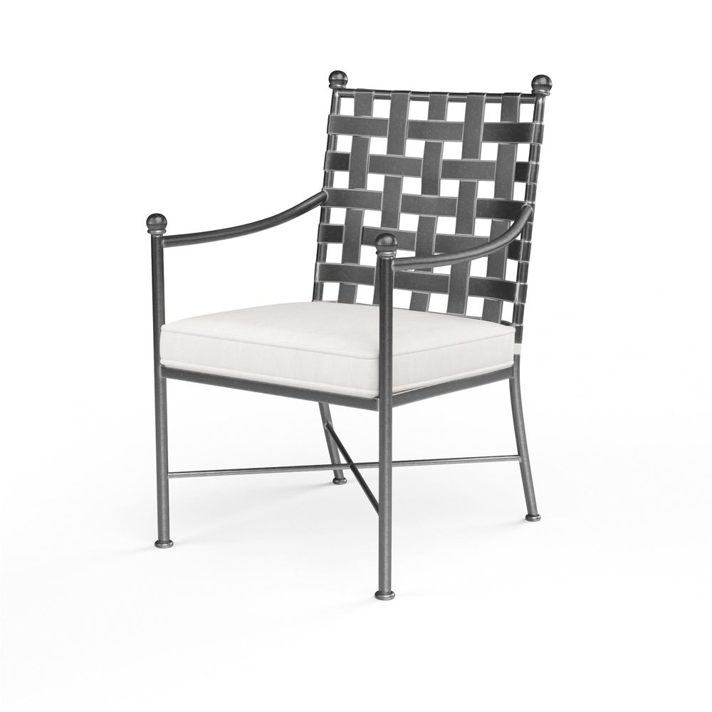 Outdoor Dining Chairs Provence Dining Chair in Canvas Flax w/ Self Welt