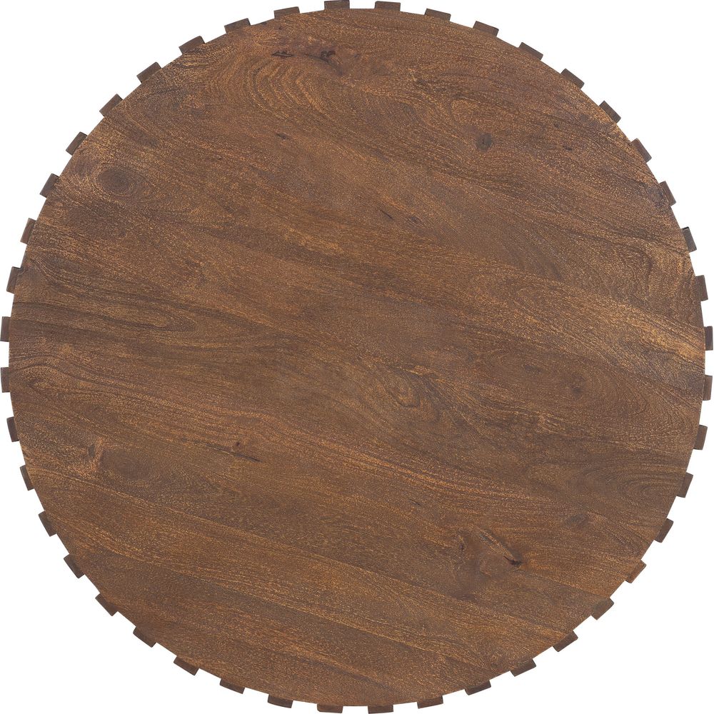 Coffee Tables Commerce and Market Gears Round Cocktail Table - Medium Wood