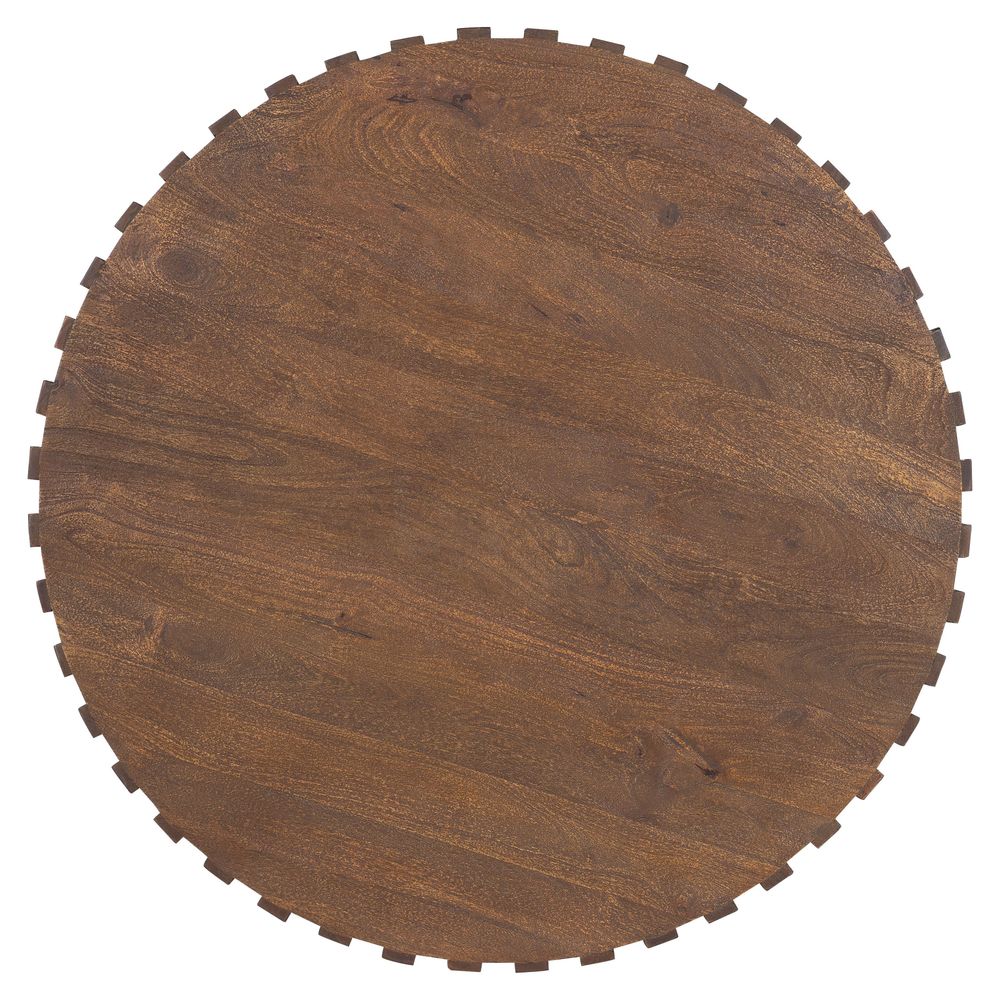 Coffee Tables Emporium Gears Round Cocktail Table - Medium Wood