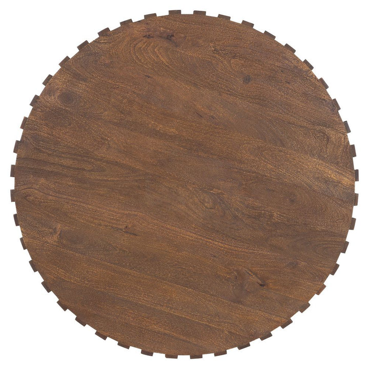 Coffee Tables Emporium Gears Round Cocktail Table - Medium Wood