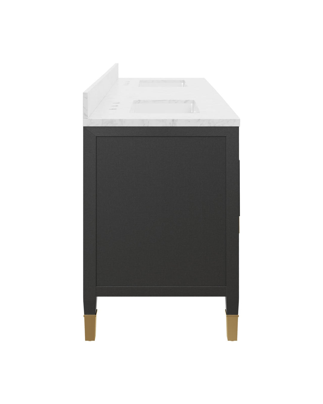 Vanities Verona 72" Black Vanity with Rectangular Undermount Sink