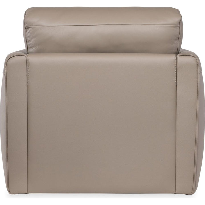 Lounge Chairs Meridian Leather Swivel Chair - Grey