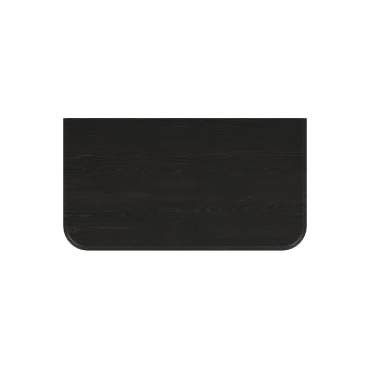 Atrium 3 Drawer Nightstand — hand rubbed black with undertones of brown