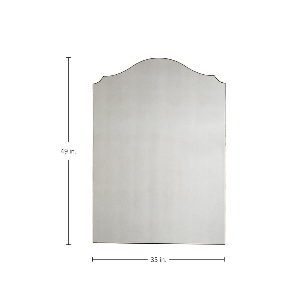 Norma Arch Accent Mirror - Gilded Gold, 49 In. H X 35 In. W X 0.75 In. D