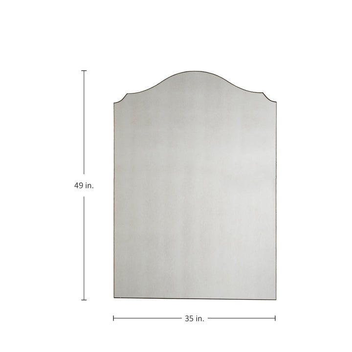 Norma Arch Accent Mirror - Gilded Gold, 49 In. H X 35 In. W X 0.75 In. D