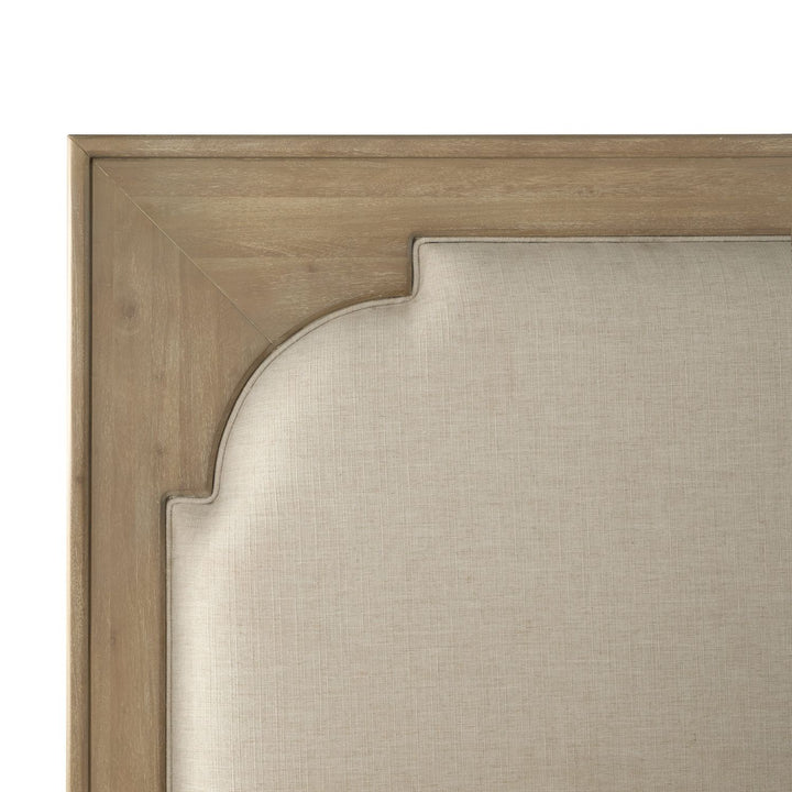 Windsor Upholstered Mahogany Wood Bed