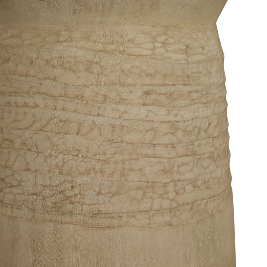 Somara Mango Wood Circle Pedestal End Table - 22 In. W X 24 In. H