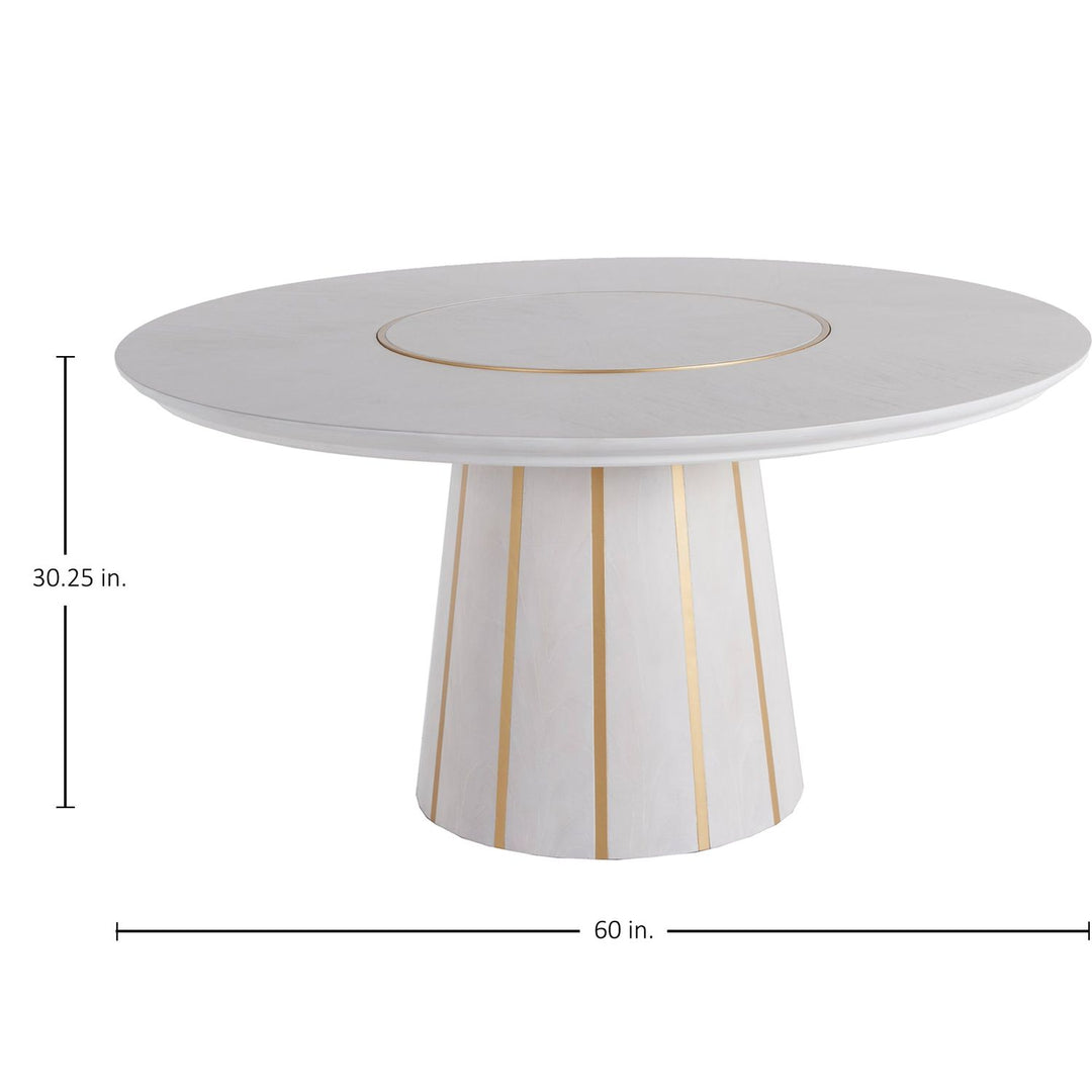 Morgan Wood Round Pedestal Dining Table - 60 In. W X 30.25 In. H