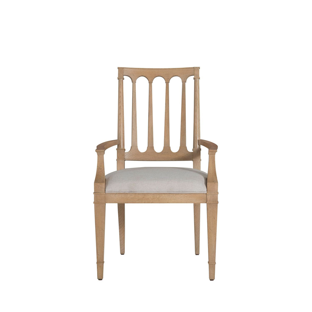 Mathis Wood Sculpted Back Dining Arm Chair