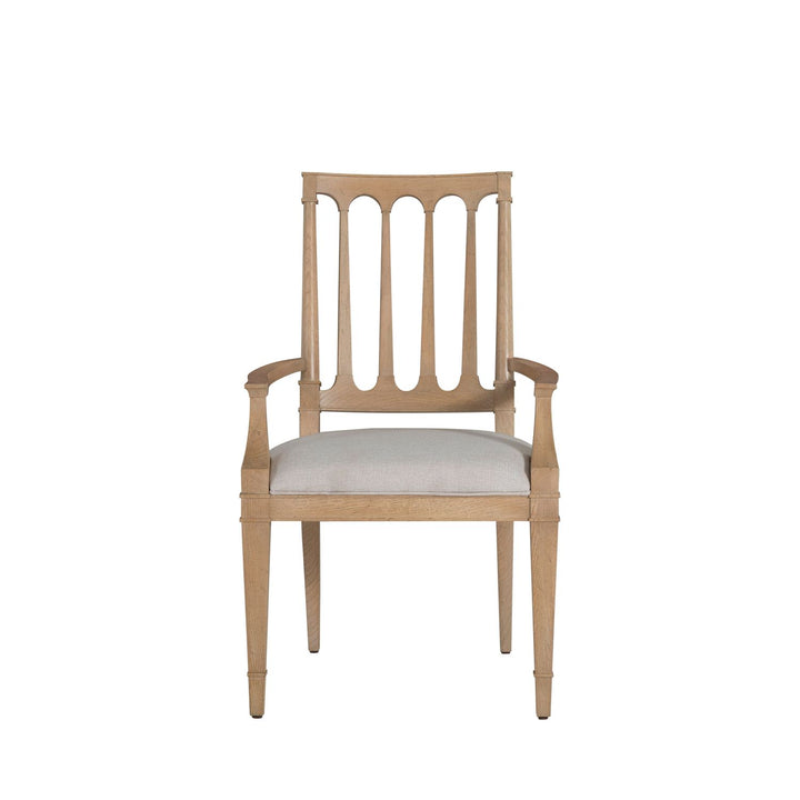 Mathis Wood Sculpted Back Dining Arm Chair