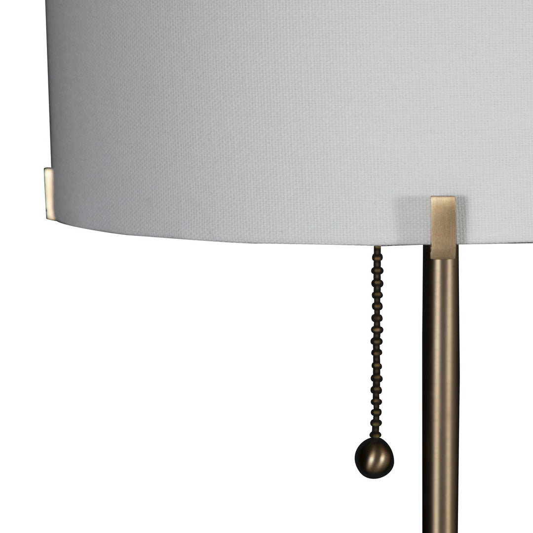 Florence Brushed Brass Cylinder Floor Lamp - 58.25 In. H