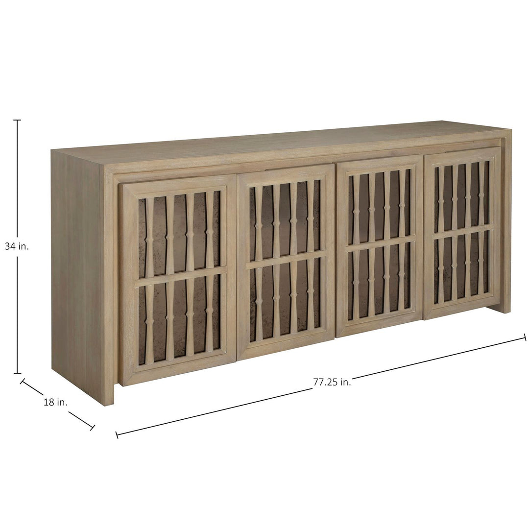 Caliza Mahogany Wood Buffet - 77.25 In. W X 34 In. H