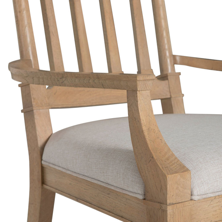 Mathis Wood Sculpted Back Dining Arm Chair