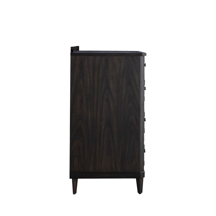 Glenwood Mindi Wood Chest - 4 Drawers, Cerused Brown