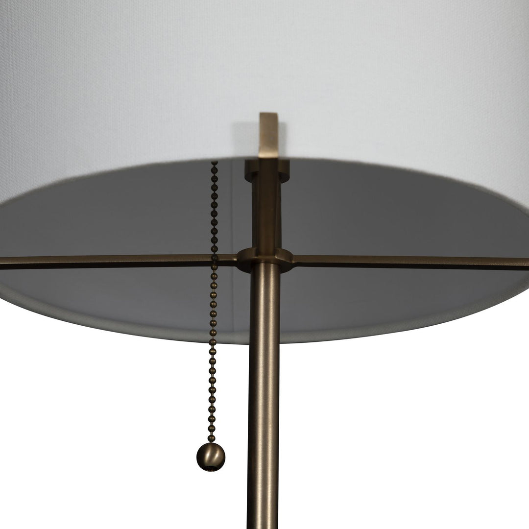 Florence Brushed Brass Cylinder Floor Lamp - 58.25 In. H