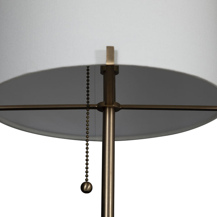 Florence Brushed Brass Cylinder Floor Lamp - 58.25 In. H