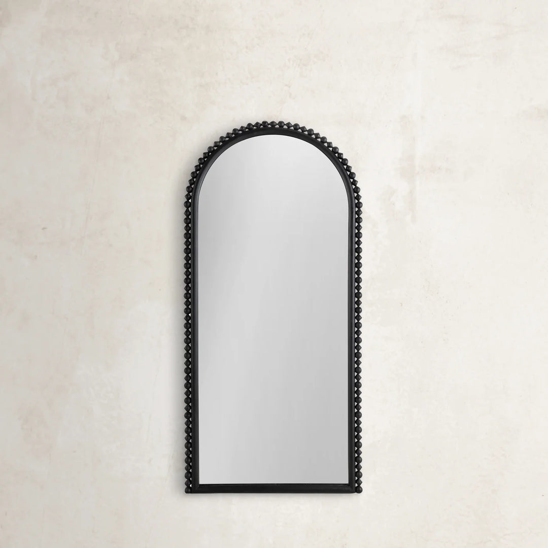 Belle Arch Full-Length Mirror - Plaster Black, 79.75 in. H x 25 in. W x 1.75 in. D