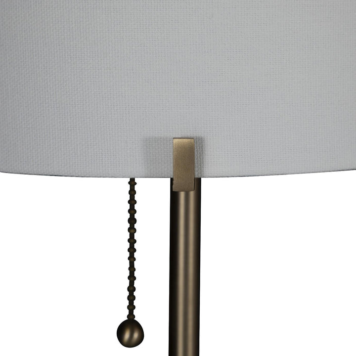 Florence Brushed Brass Cylinder Floor Lamp - 58.25 In. H