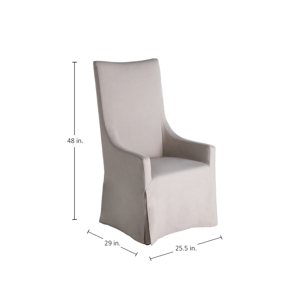 Kayla Upholstered Oak Dining Chair - Ivory Beige