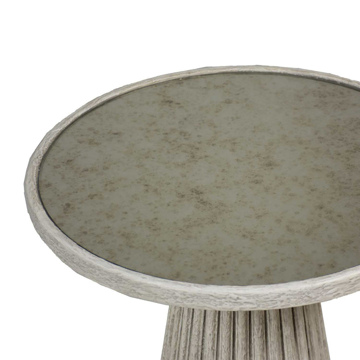 Kingsley Wood Round Pedestal Side Table - 20 In. W X 25.25 In. H