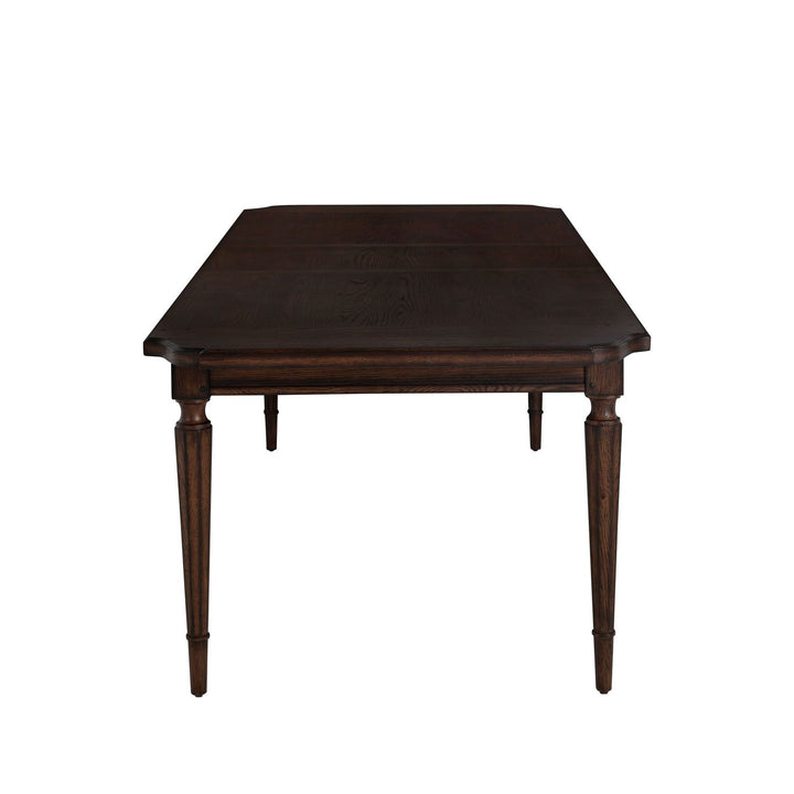 Mathis Oak Rectangle Legged Extension Dining Table - Rustic Antique Oak, 86 In. W X 30.25 In. H