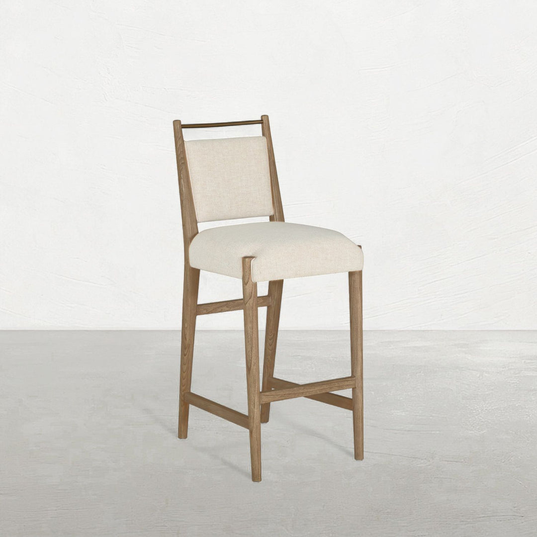 Highland Oak Reclined Back Bar Stool - Dawn