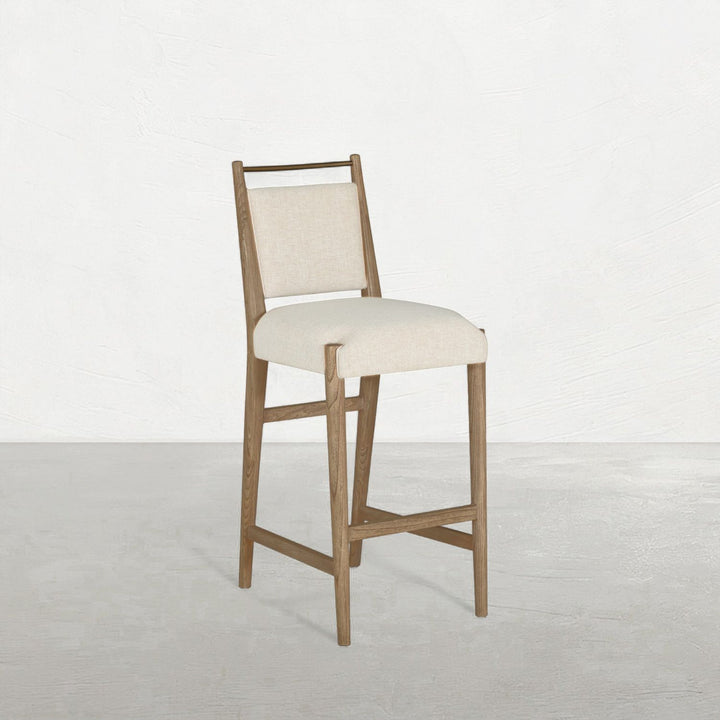 Highland Oak Reclined Back Bar Stool - Dawn