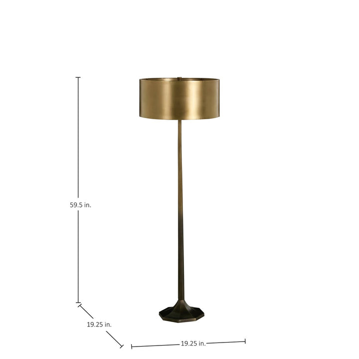 Ombre Faded Bronze Floor Lamp - 59.5 In. H